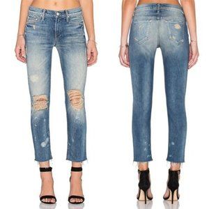Mother Denim The Dropout Fray Jeans Reckless Boyfriend Jean Distressed Thrashed